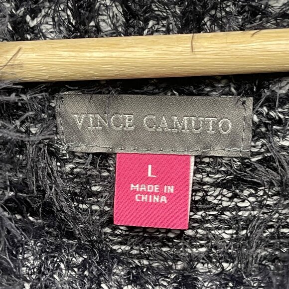 Vince Camuto Mix Intarsia Eyelash Yarn Turtleneck Sweater L - Picture 4 of 6